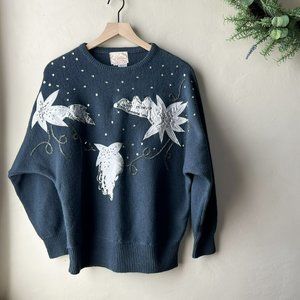 Vintage Relin of San Francisco Firework Beaded Sequin Doleman Sleeve Sweater